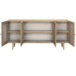 Dolores Woven Cane 4 Door Buffet Sideboard 70" -Famous Furniture Shop DOV10835 M O1 59021.1591208571