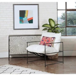 Alice White Fabric Upholstered Modern Arm Chair -Famous Furniture Shop DOV12064 M RS 2000x 85731.1679930846