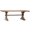 Italian Farmhouse Solid Wood Trestle Extension Dining Table 120" -Famous Furniture Shop DOV2806LTEX L 33958.1513614191