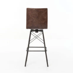 Diaw Distressed Leather Swivel Barstool -Famous Furniture Shop Diaw Distressed Leather Swivel Barstool1 95196.1452562898