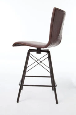 Diaw Distressed Leather Swivel Barstool -Famous Furniture Shop Diaw Distressed Leather Swivel Barstool2 49354.1452562898