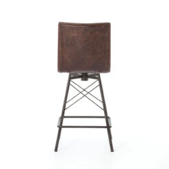 Diaw Distressed Leather Swivel Counterstool -Famous Furniture Shop Diaw Distressed Leather Swivel Counterstool1 01978.1452563297