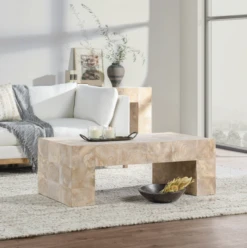 Anders Teak Wood Coffee Table In Cream Wash 51" -Famous Furniture Shop E64469CA FACE 416F A149 9F639B2472CA 63695.1713966876