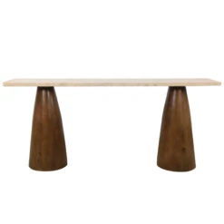 Breton 72" Console Table With Travertine In Walnut -Famous Furniture Shop E70541FC 138D 4B28 93D6 F12AD5196611 1 201 a 52185.1707404509