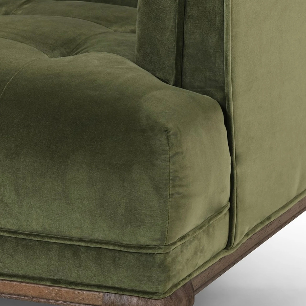 Dylan Mid-Century Modern Green Velvet Tufted Club Chair 10 Dylan Mid-Century Modern Green Velvet Tufted Club Chair - Image 8