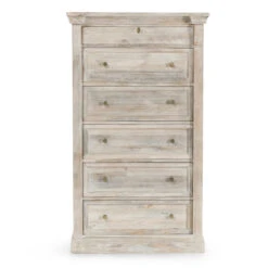 Adelaide 6-Drawer Mango Wood Chest Natural White Wash