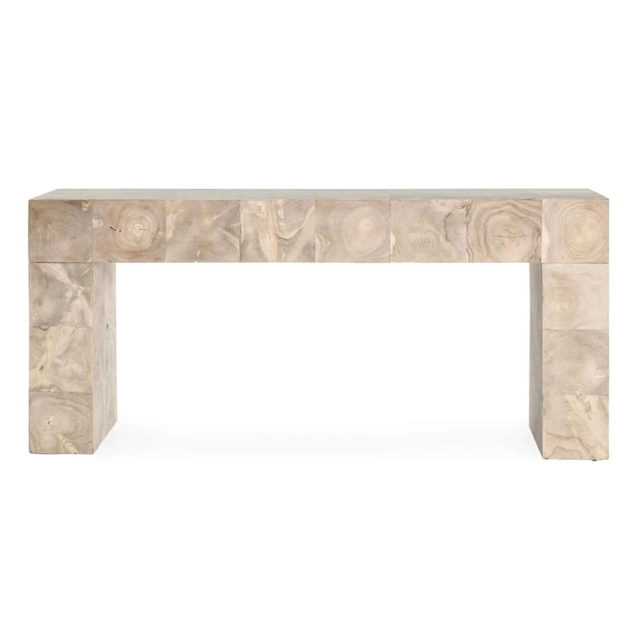 Anders Teak Wood Console Table In Cream Wash 70" 4 Anders Teak Wood Console Table In Cream Wash 70" - Image 2