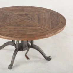 Steampunk Industrial Crank Adjustable Round Coffee Table 42" 9 Steampunk Industrial Crank Adjustable Round Coffee Table 42" -Famous Furniture Shop FIL CT42RWG dt1 83934.1465322569.1280.1280 63175.1492023312