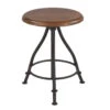 Steampunk Industrial Wood And Iron Crank Adjustable Stool -Famous Furniture Shop FIL SL13WN 69335.1518718696