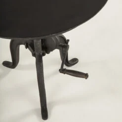 Steampunk Industrial Crank Adjustable Round End Table 24" -Famous Furniture Shop FIL ST24MB dt2 04428.1398351953.1280.1280 70034.1492127109