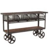 Industrial Teak + Iron Rolling Kitchen Cart 60" -Famous Furniture Shop FIT CRT60 3q1 50304.1453235032.1280.1280 33807.1556662719