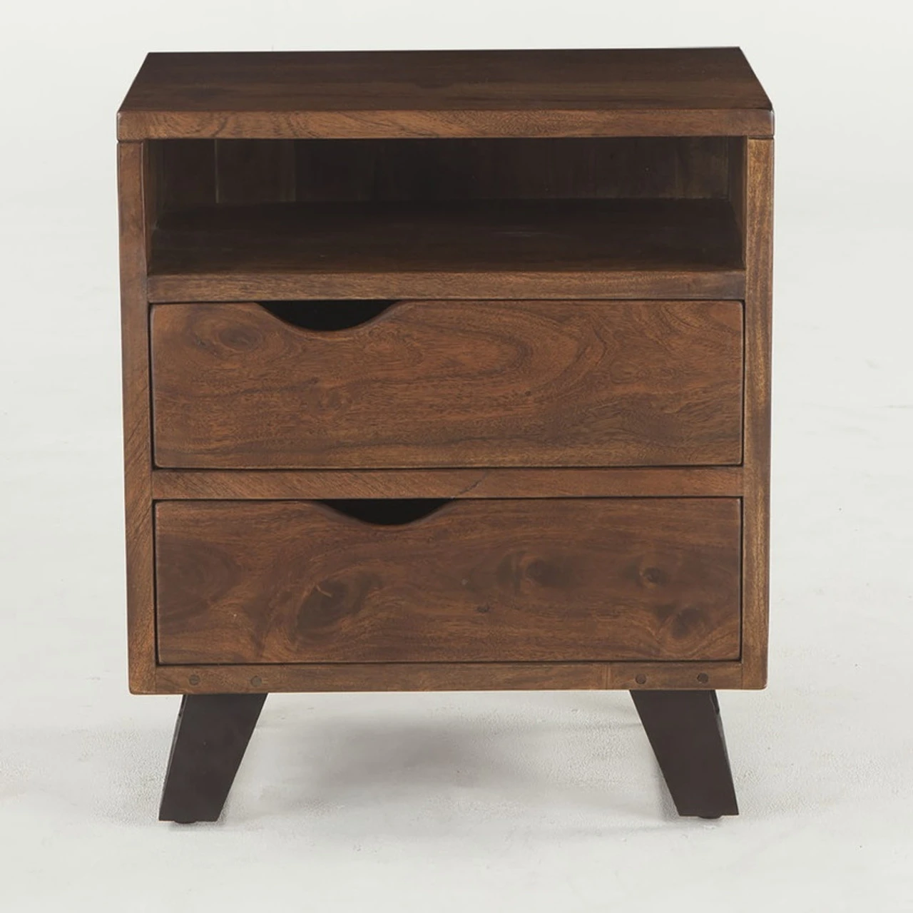 Brooklyn Loft Solid Wood 2 Drawer Nightstand 5 Brooklyn Loft Solid Wood 2 Drawer Nightstand - Image 3