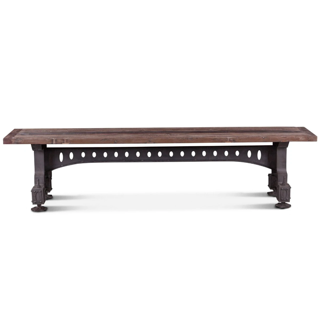 Industrial Barn Iron And Reclaimed Wood Dining Bench 80" 5 Industrial Barn Iron And Reclaimed Wood Dining Bench 80" - Image 3