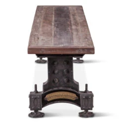 Industrial Barn Iron And Reclaimed Wood Dining Bench 80" 11 Industrial Barn Iron And Reclaimed Wood Dining Bench 80" -Famous Furniture Shop FOM BN80 sd1 1 12357.1636071178