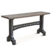 Industrial Barn Iron And Reclaimed Wood Console Table 66" -Famous Furniture Shop FOM CN66 3q1 1 36439.1636072186