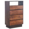 Malibu Live-Edge 4 Drawers Tall Chest 34"