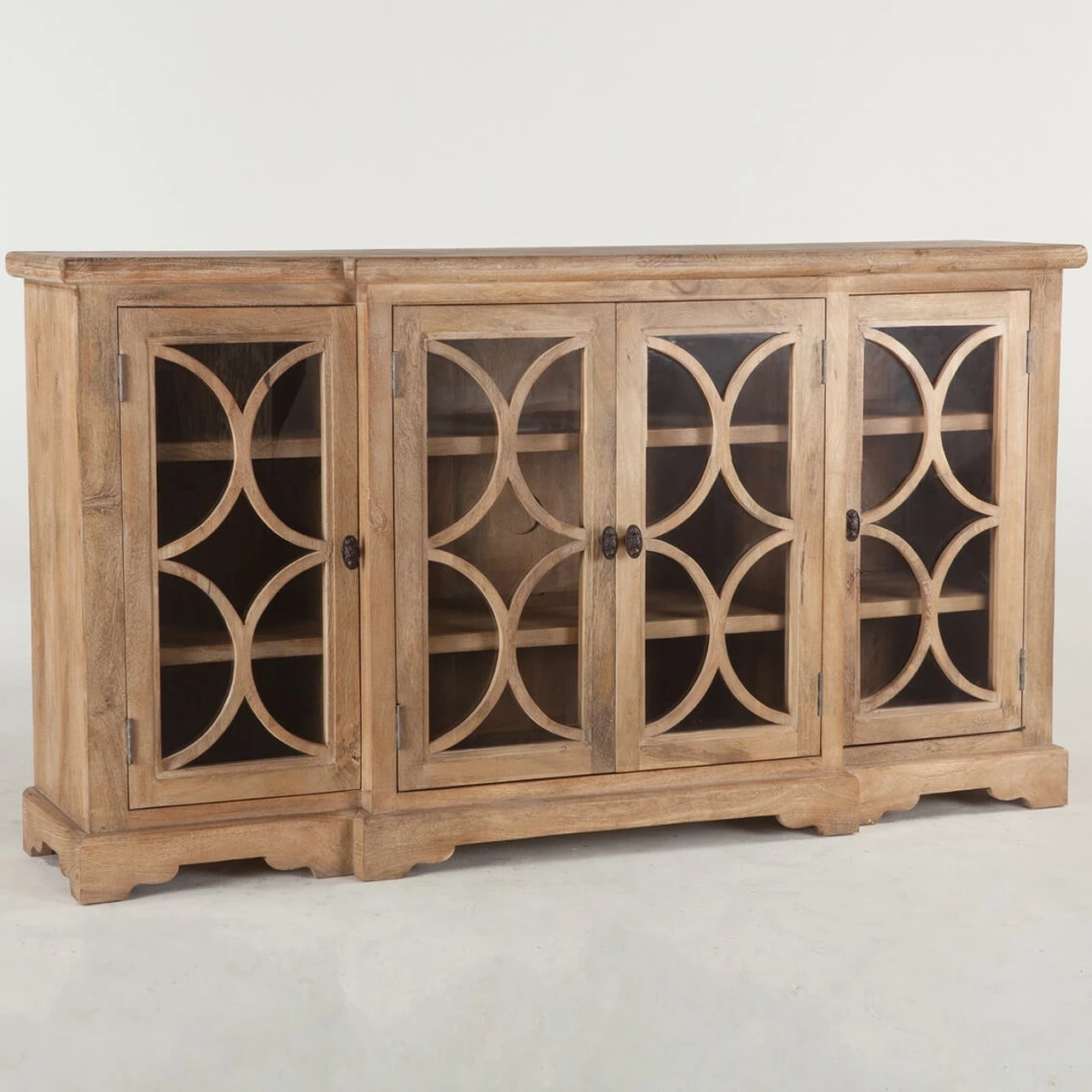 French Farmhouse Solid Wood 4 Door Credenza Cabinet 75" 3 French Farmhouse Solid Wood 4 Door Credenza Cabinet 75"