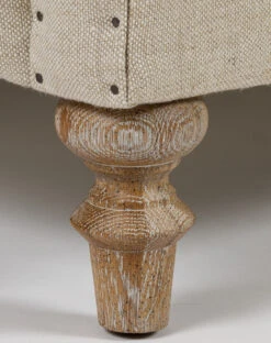 Finn Chesterfield Tufted Linen King Sleigh Bed -Famous Furniture Shop Finn Bed Leg Detail 92820.1435122087