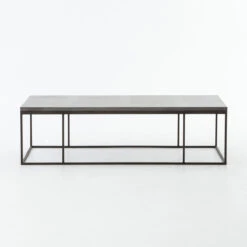 French Industrial Iron + Bluestone Top Coffee Table -Famous Furniture Shop French Industrial Iron Bluestone Top Coffee Table 3 11411.1500572416