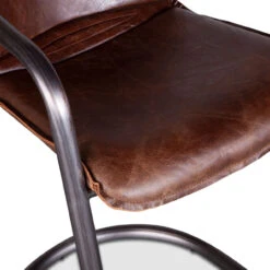 Industrial Loft Metal And Leather Counter Stool - Geisha Brown -Famous Furniture Shop GPF CC22 GEI dt1 1 67483.1637197509.1280.1280 84776.1698671414