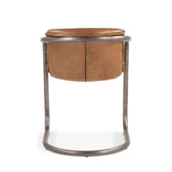 Industrial Loft Metal And Leather Dining Chair In Chestnut -Famous Furniture Shop GPF DC22 bk1 46204.1637237192.1280.1280 10835.1698773532