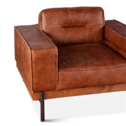 Loft Industrial Cocoa Leather Club Chair 42" -Famous Furniture Shop GPF MACH CO dt1 65575.1659105833