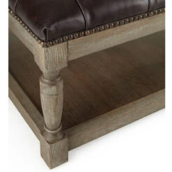 Carlton Tufted Leather Square Ottoman 42" -Famous Furniture Shop HCHAWZV au 42808.1517350922
