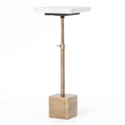 Sirius Adjustable Antique Brass Accent Table