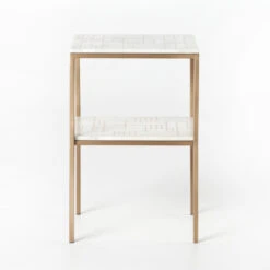 Piet Marble Antique Brass Nightstand -Famous Furniture Shop IASR 043 3 19676.1614641871