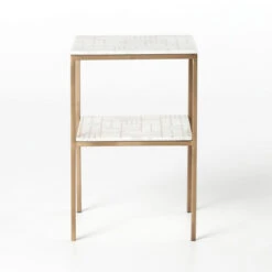 Piet Marble Antique Brass Nightstand -Famous Furniture Shop IASR 043 4 43586.1614641873