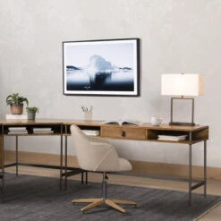 Abe Table Lamp-White Silk/Dark Pewter -Famous Furniture Shop IASR 115 11 69615.1614566962