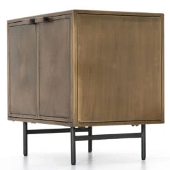 Sunburst Industrial Aged Brass Cabinet Nightstand 12 Sunburst Industrial Aged Brass Cabinet Nightstand -Famous Furniture Shop IELE 103 DET 1 08820.1584558490
