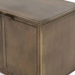 Sunburst Industrial Aged Brass Cabinet Nightstand 14 Sunburst Industrial Aged Brass Cabinet Nightstand -Famous Furniture Shop IELE 103 DET 3 78103.1584558493