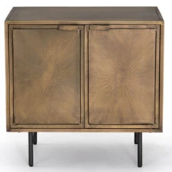Sunburst Industrial Aged Brass Cabinet Nightstand 11 Sunburst Industrial Aged Brass Cabinet Nightstand -Famous Furniture Shop IELE 103 FRT 1 26186.1584558490