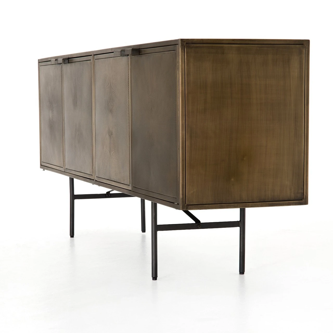 Sunburst Industrial Aged Brass Sideboard 72" 7 Sunburst Industrial Aged Brass Sideboard 72" - Image 5