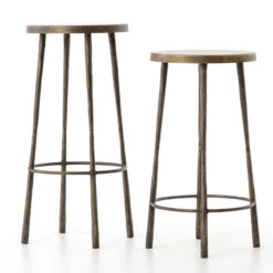 Westwood Industrial Antiqued Brass Bar Stools -Famous Furniture Shop IELE 93 GRP 1 49517.1546898868
