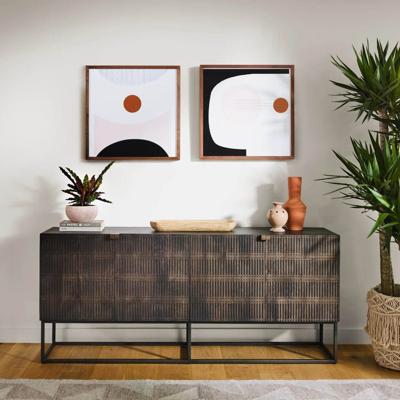 Kelby Wood And Iron Sideboard Console 69" 4 Kelby Wood And Iron Sideboard Console 69" - Image 2