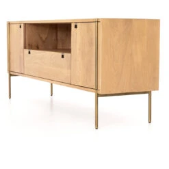 Carlisle Danish Modern Oak Media Console 68" -Famous Furniture Shop IFAL 021 DET 1 25216.1551210560