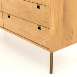 Carlisle Danish Modern Oak 6 Drawer Dresser 62" -Famous Furniture Shop IFAL 028 DET 3 35493.1551024061