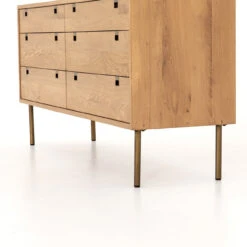 Carlisle Danish Modern Oak 6 Drawer Dresser 62" -Famous Furniture Shop IFAL 028 DET 7 65707.1551024062