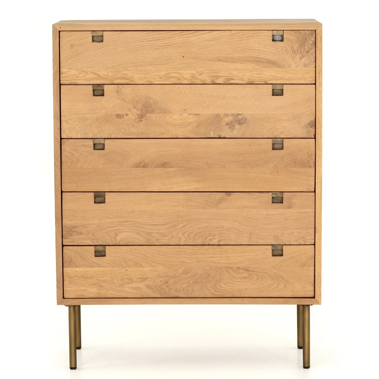 Carlisle Danish Modern Oak 5-Drawers Chest 4 Carlisle Danish Modern Oak 5-Drawers Chest - Image 2