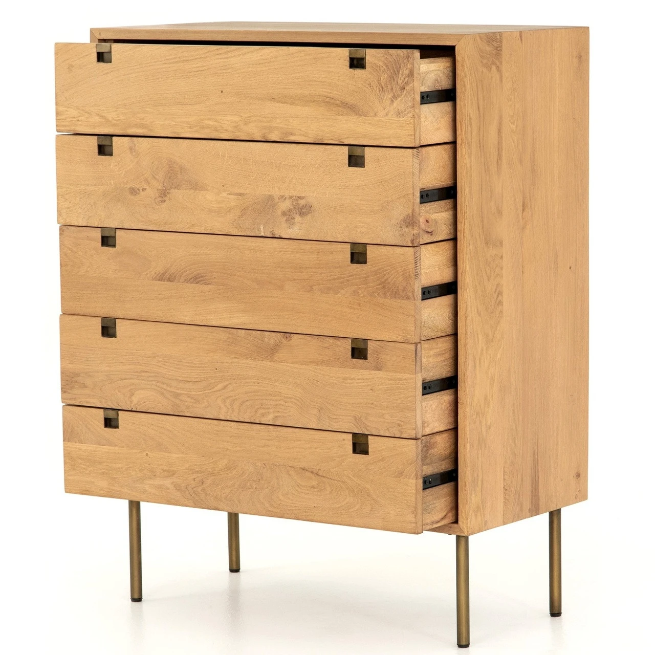 Carlisle Danish Modern Oak 5-Drawers Chest 5 Carlisle Danish Modern Oak 5-Drawers Chest - Image 3