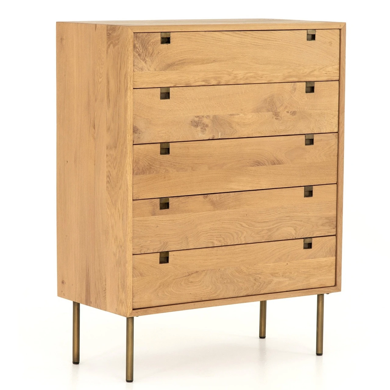 Carlisle Danish Modern Oak 5-Drawers Chest 3 Carlisle Danish Modern Oak 5-Drawers Chest