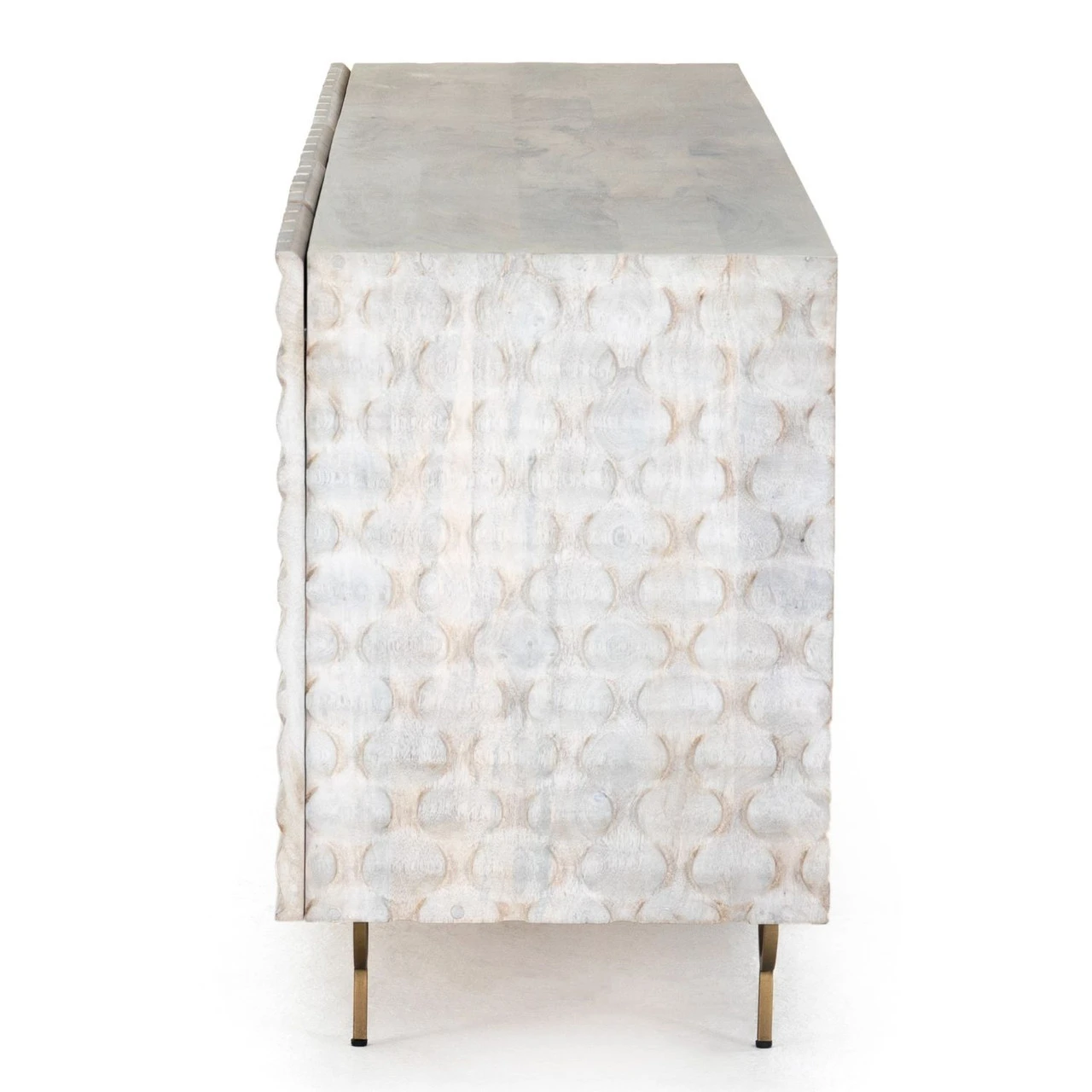 Rio Round Cut White Wash Media Console 82" 7 Rio Round Cut White Wash Media Console 82" - Image 5