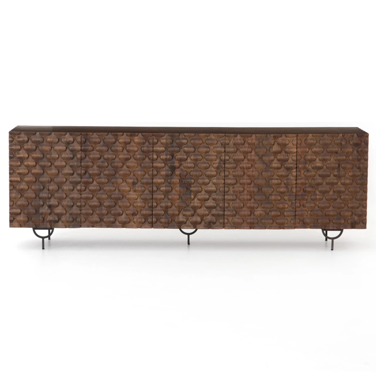 Rio Carved Wood 4 Door Media Console Cabinet 82" 4 Rio Carved Wood 4 Door Media Console Cabinet 82" - Image 2