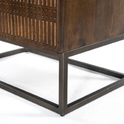 Kelby Wood And Iron 2 Door Cabinet Nightstand -Famous Furniture Shop IFAL 066 DET 4 58912.1572304805