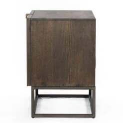 Kelby Wood And Iron 2 Door Cabinet Nightstand -Famous Furniture Shop IFAL 066 SID 1 43145.1572304802