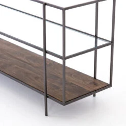 Byron Metal & Glass Media Console 60" -Famous Furniture Shop IHRM 131 DET 3 88504.1555004418