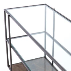 Byron Metal & Glass Media Console 60" -Famous Furniture Shop IHRM 131 DET 5 45821.1555004417
