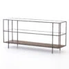 Byron Metal & Glass Media Console 60" -Famous Furniture Shop IHRM 131 PRM 1 00921.1555004428